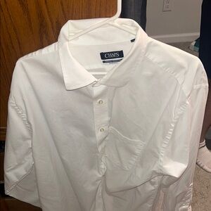 Chaps Men's Classic White Button Down Shirt